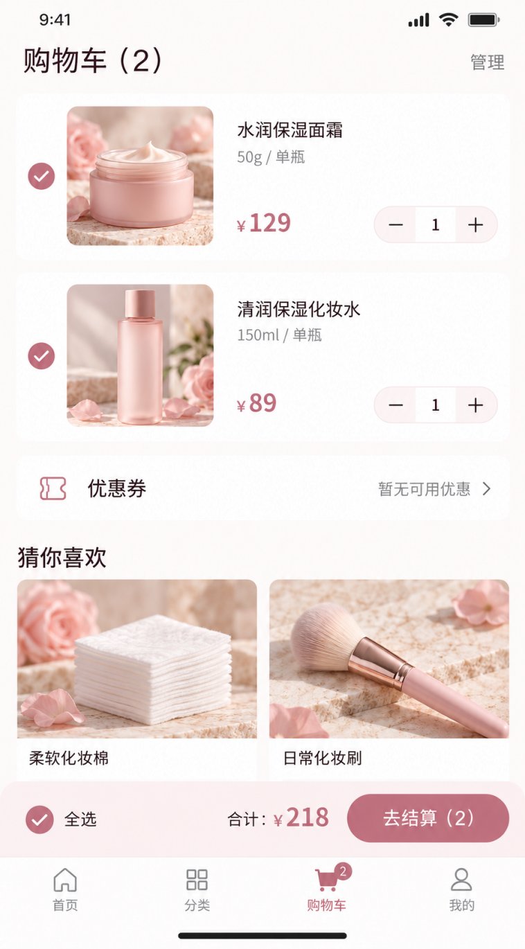 购物车页