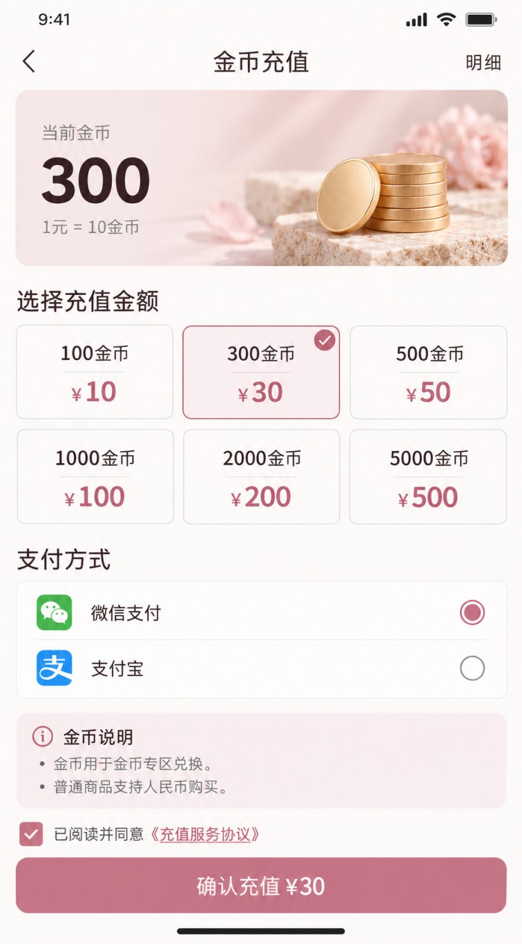 金币充值页